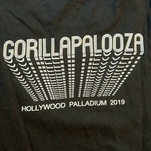 Alternative black shirt sleeve t-shirt gorillapalooza 2019 women’s L